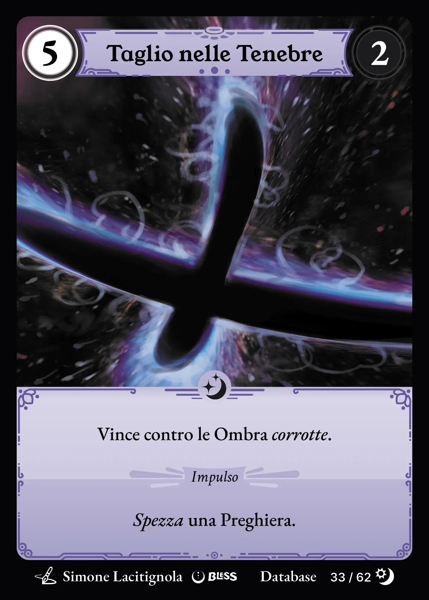 Taglio nelle Tenebre — carta di Bless
