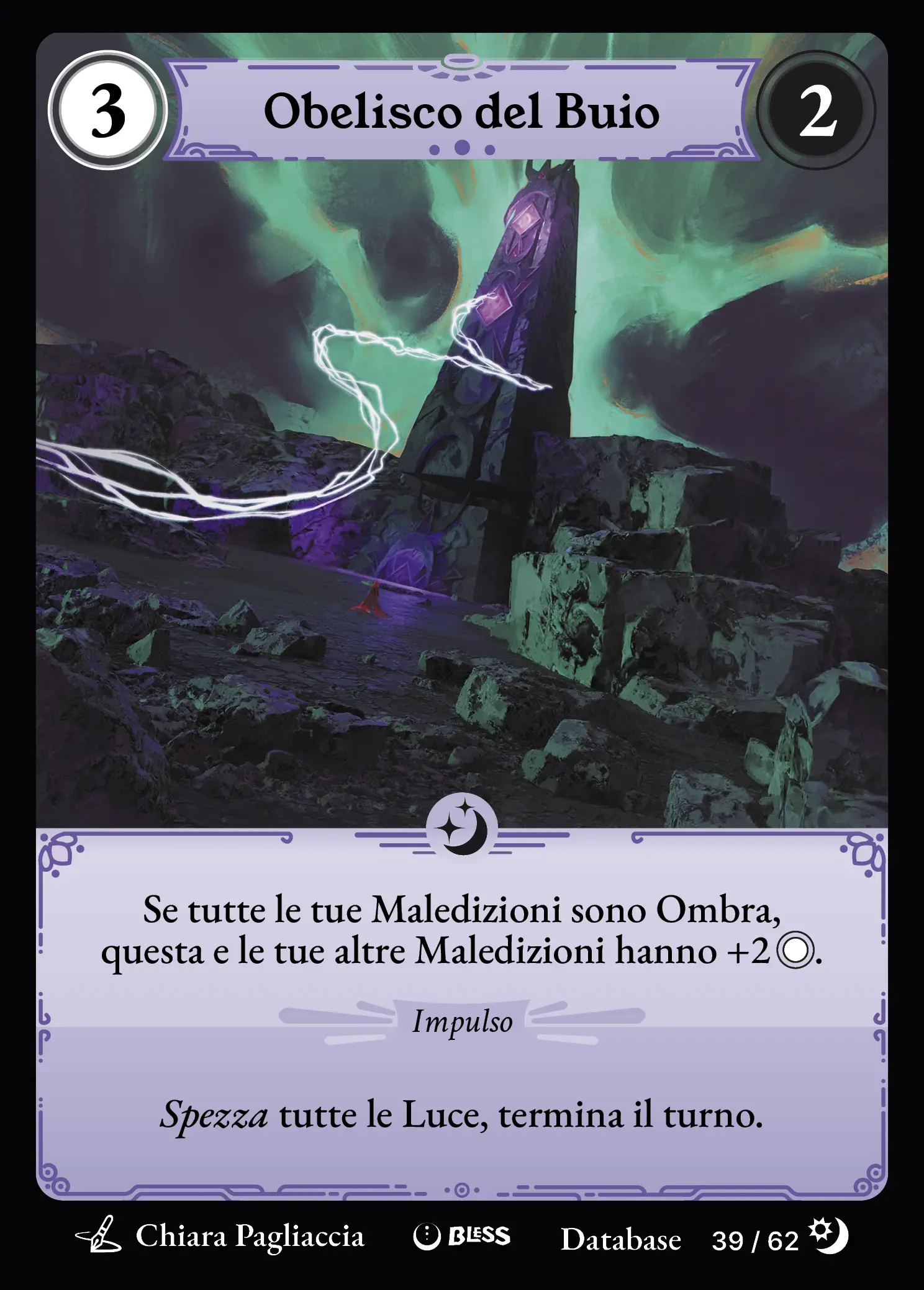 Obelisco del Buio — carta di Bless